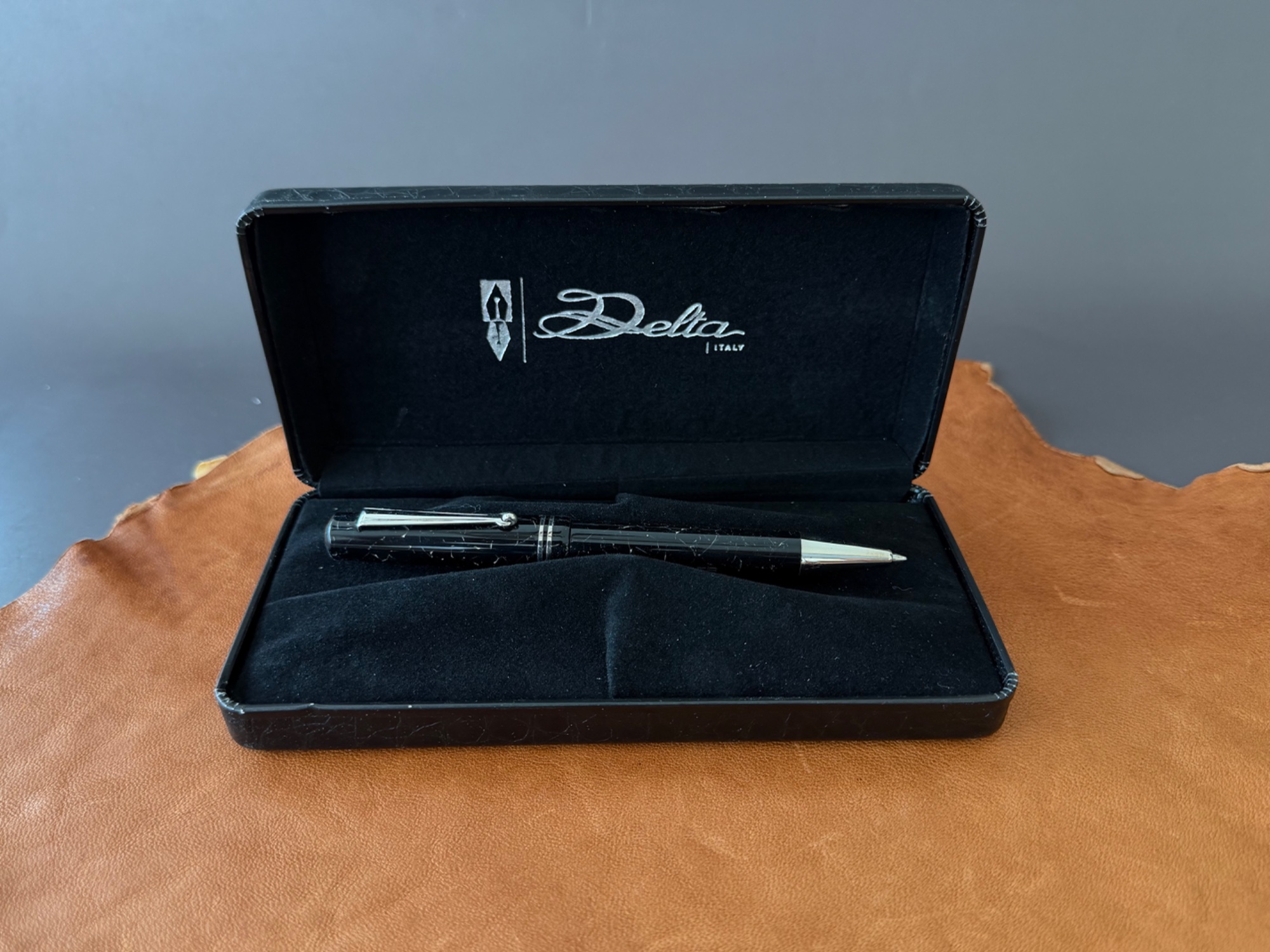 Delta Europa Collection Ballpoint Pen Black and White Body