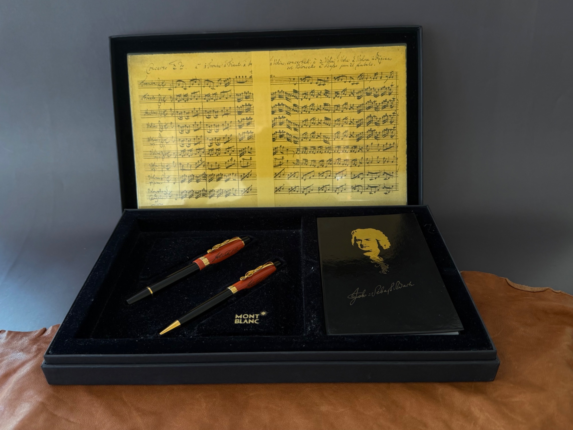 Montblanc Bach Limited Edition Set Fountain Pen and Pencil 18K Gold Nib
