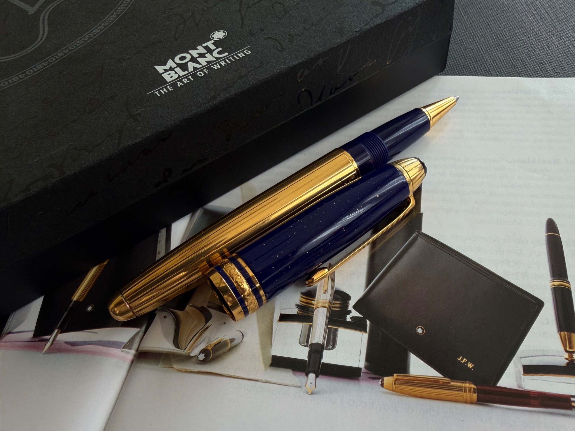 Montblanc Meisterstuck Ramses LeGrand Rollerball pen Lapis Lazuli and silver