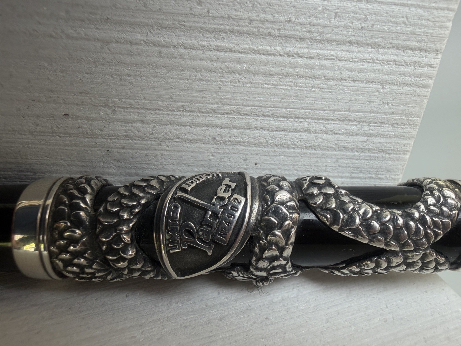 Parker Snake Limited Edition Fountain Pen Sterling Silver 18K Gold M Nib - Image 11