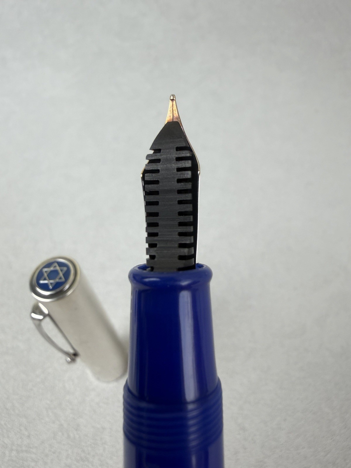 OMAS Israel Jubilee 50 Years 1948-1998 Solid Silver Fountain Pen 18K M Nib - Image 11