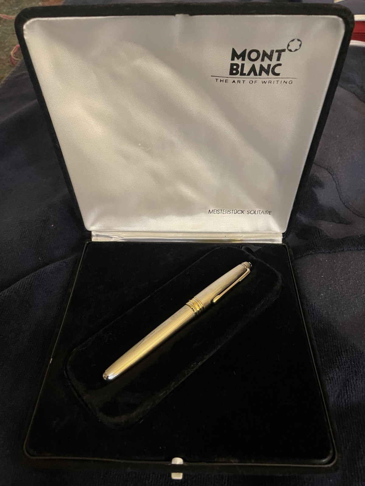Montblanc Barley 146 Solitaire Solid Sterling Silver Fountain Pen 18K M Nib