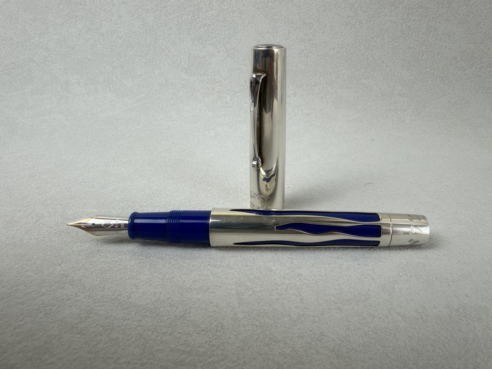 OMAS Israel Jubilee 50 Years 1948-1998 Solid Silver Fountain Pen 18K M Nib - Image 17