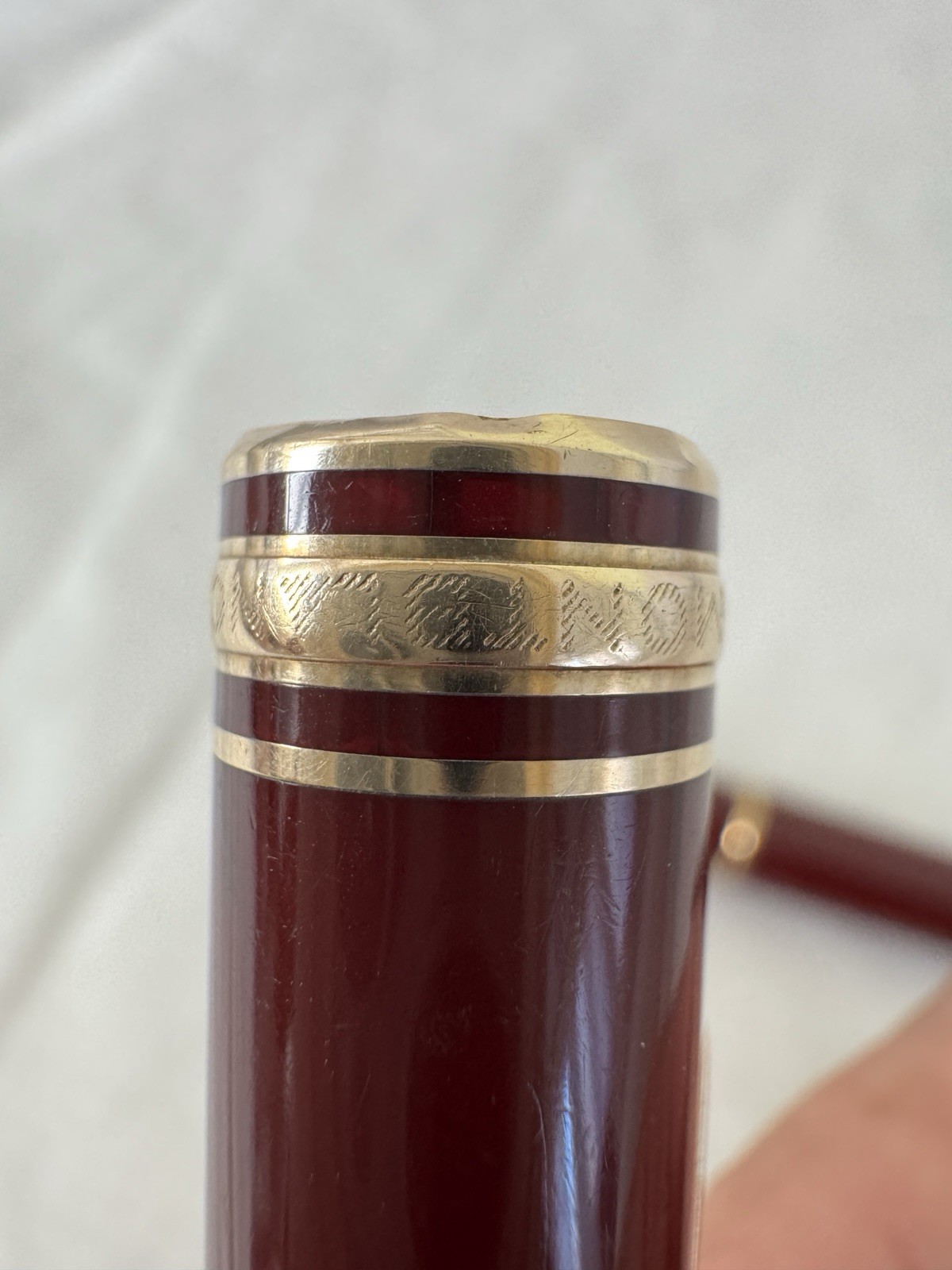 Montblanc Meisterstuck 144 Fountain Pen Burgundy Gold M Nib - Image 8