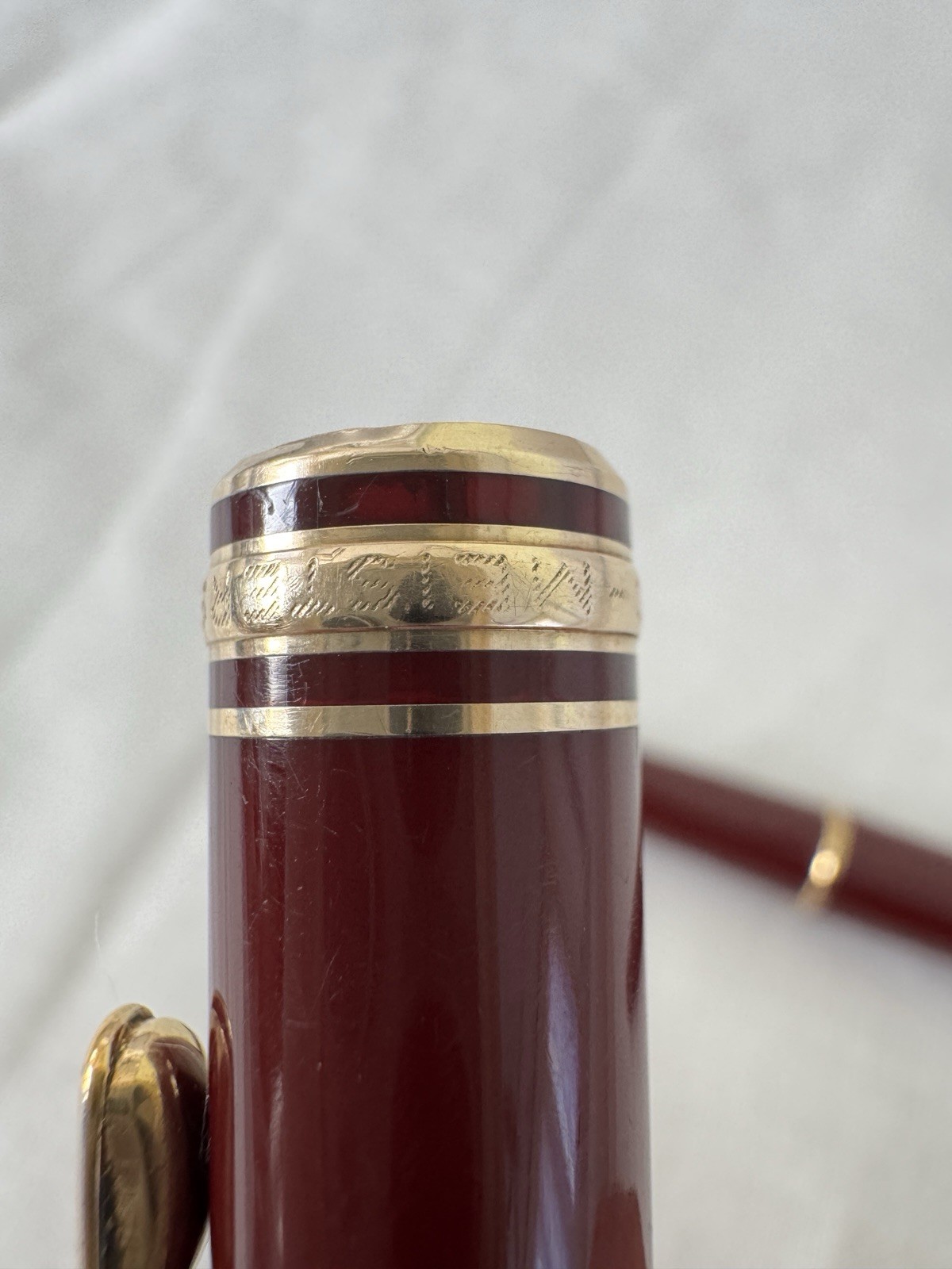 Montblanc Meisterstuck 144 Fountain Pen Burgundy Gold M Nib - Image 7