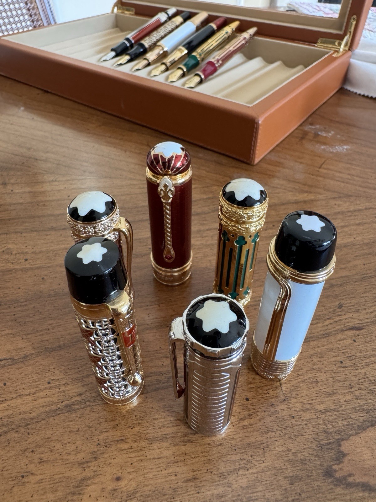 Montblanc Patron Of Art Limited Edition 6 Fountain Pens Set 18K Gold Nib - Image 9