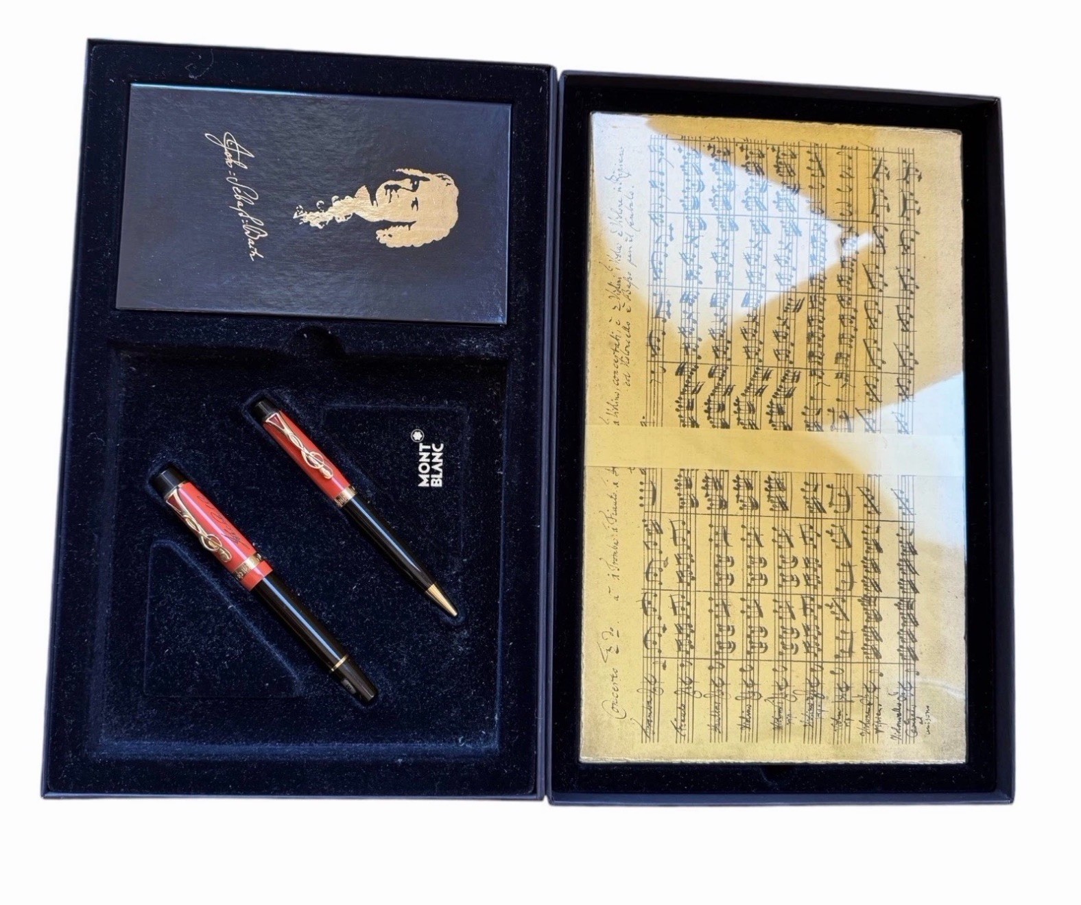 Montblanc Bach Limited Edition Set Fountain Pen and Pencil 18K Gold Nib