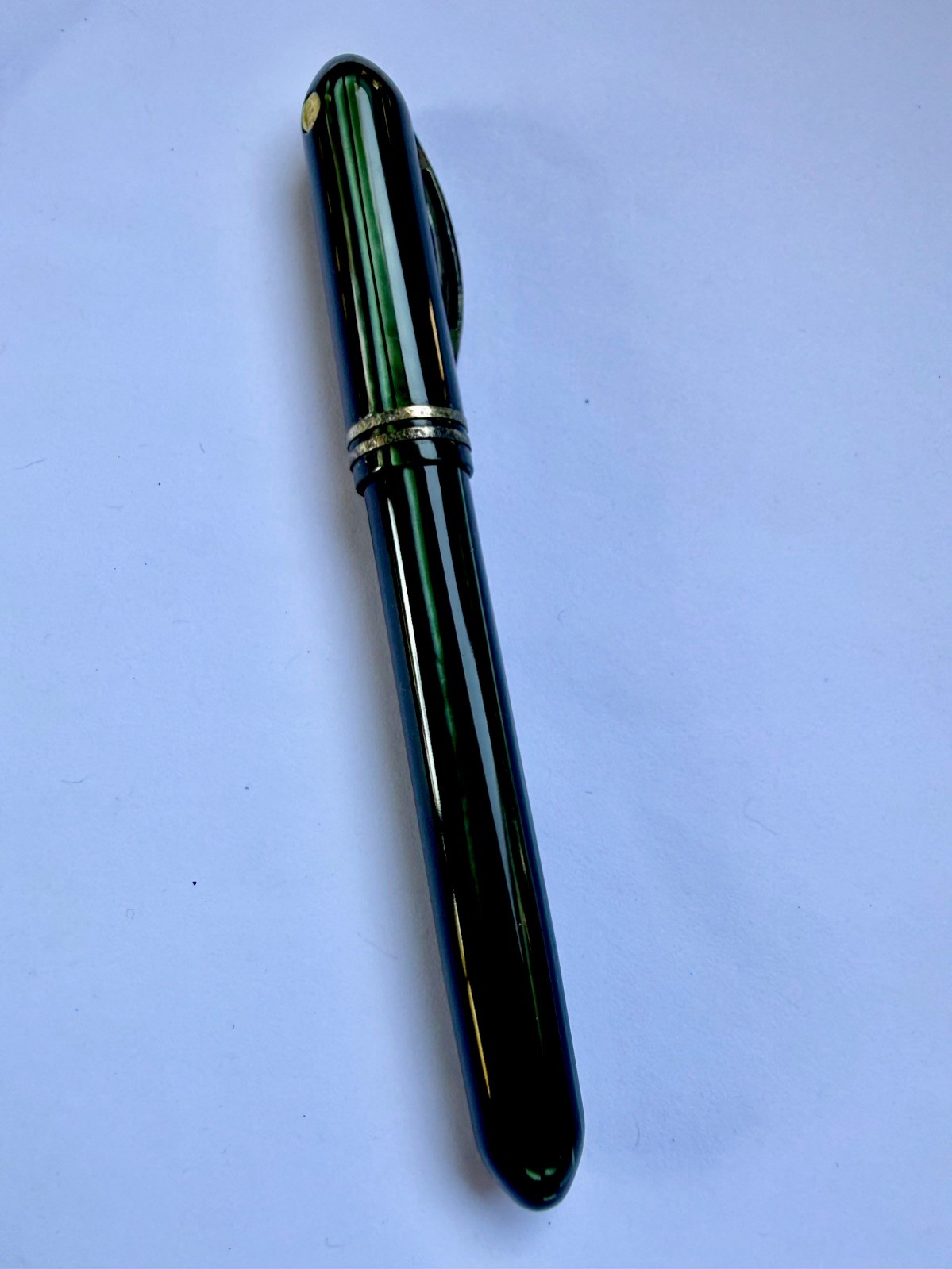 Visconti Rinascimento Star Dust Celluloid Cobalt Fountain Pen 14K M Nib - Image 5