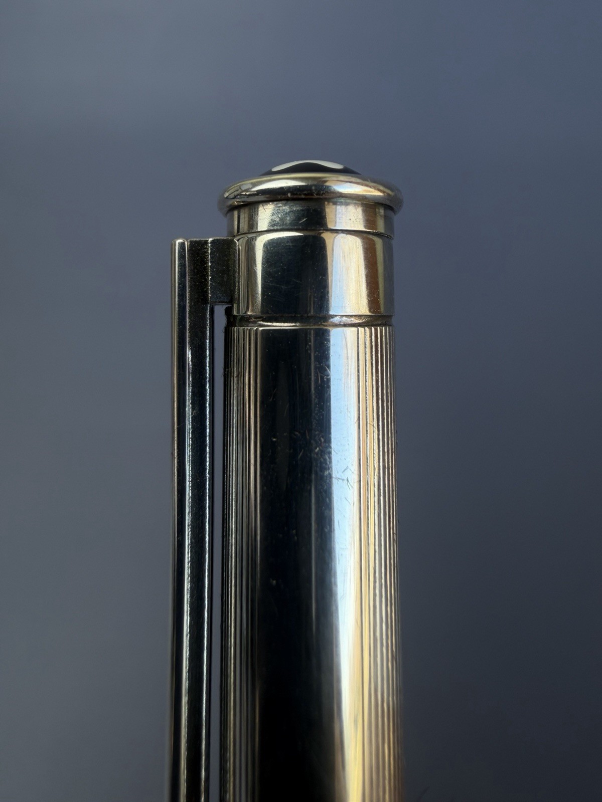 Montblanc Noblesse Fountain Pen Blue Marble 18K Gold M Nib - Image 11