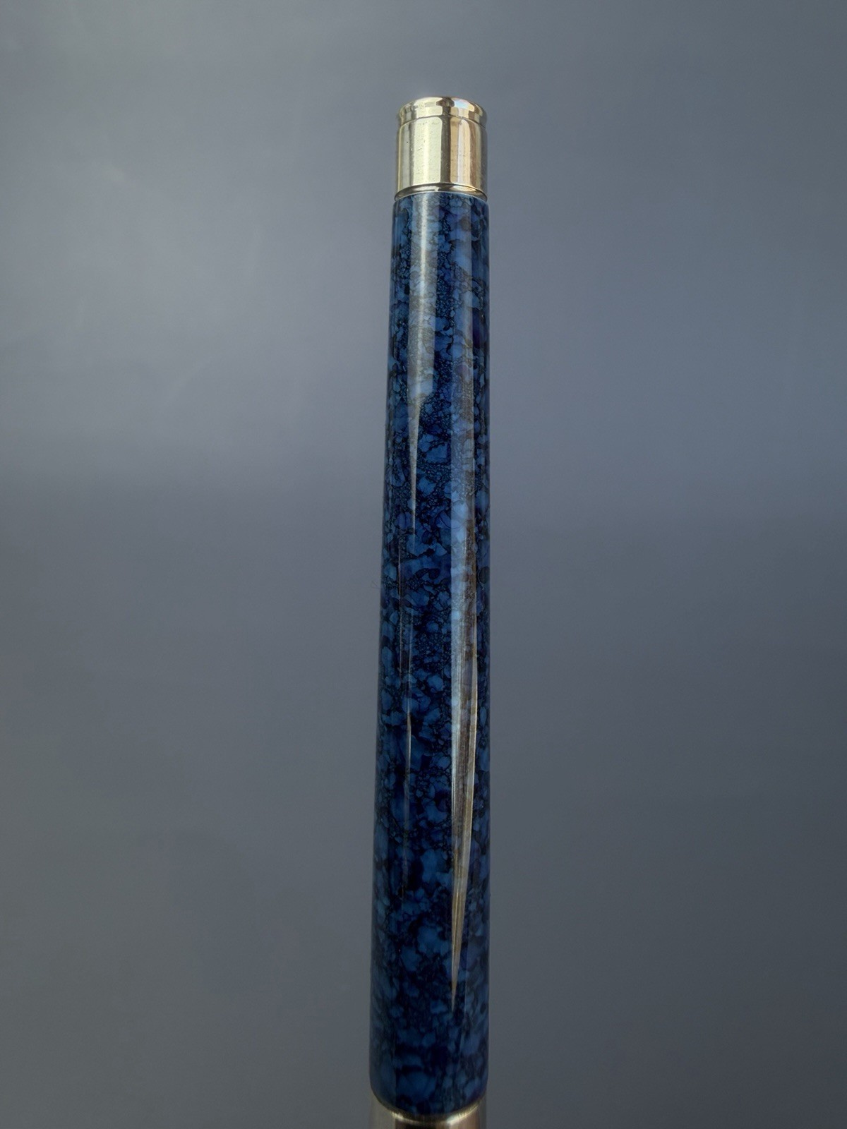 Montblanc Noblesse Fountain Pen Blue Marble 18K Gold M Nib - Image 12