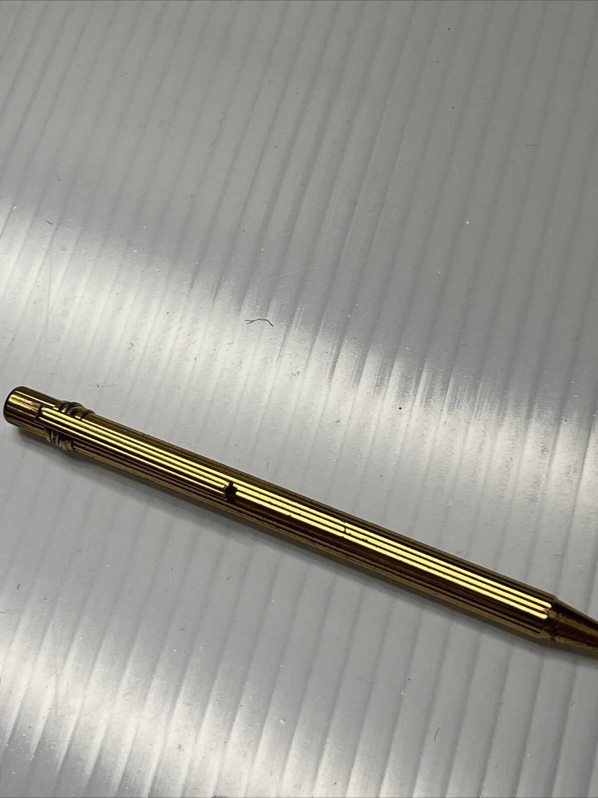 Cartier Twist Type Authentic Ballpoint Pen Black Resin and Silver - Image 3