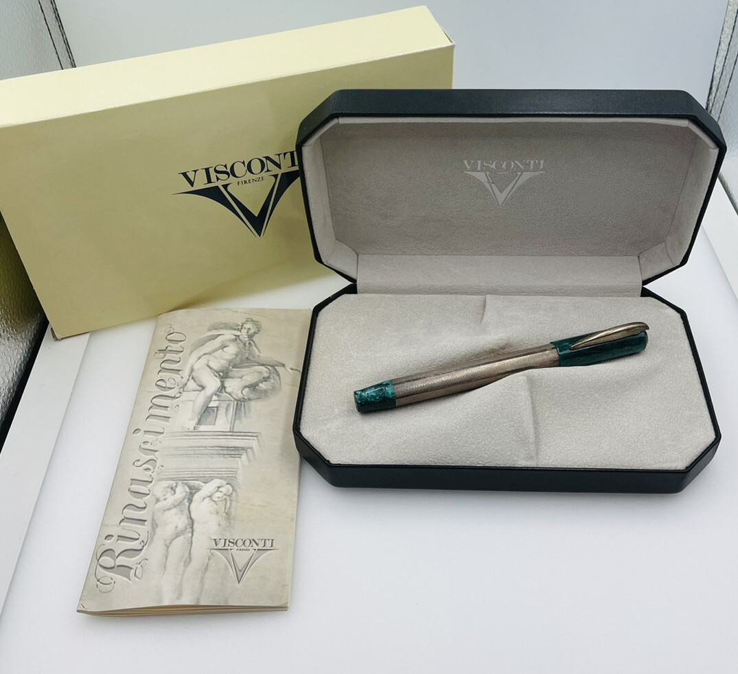 Visconti Rinascimento Star Dust Celluloid Cobalt Fountain Pen 14K M Nib