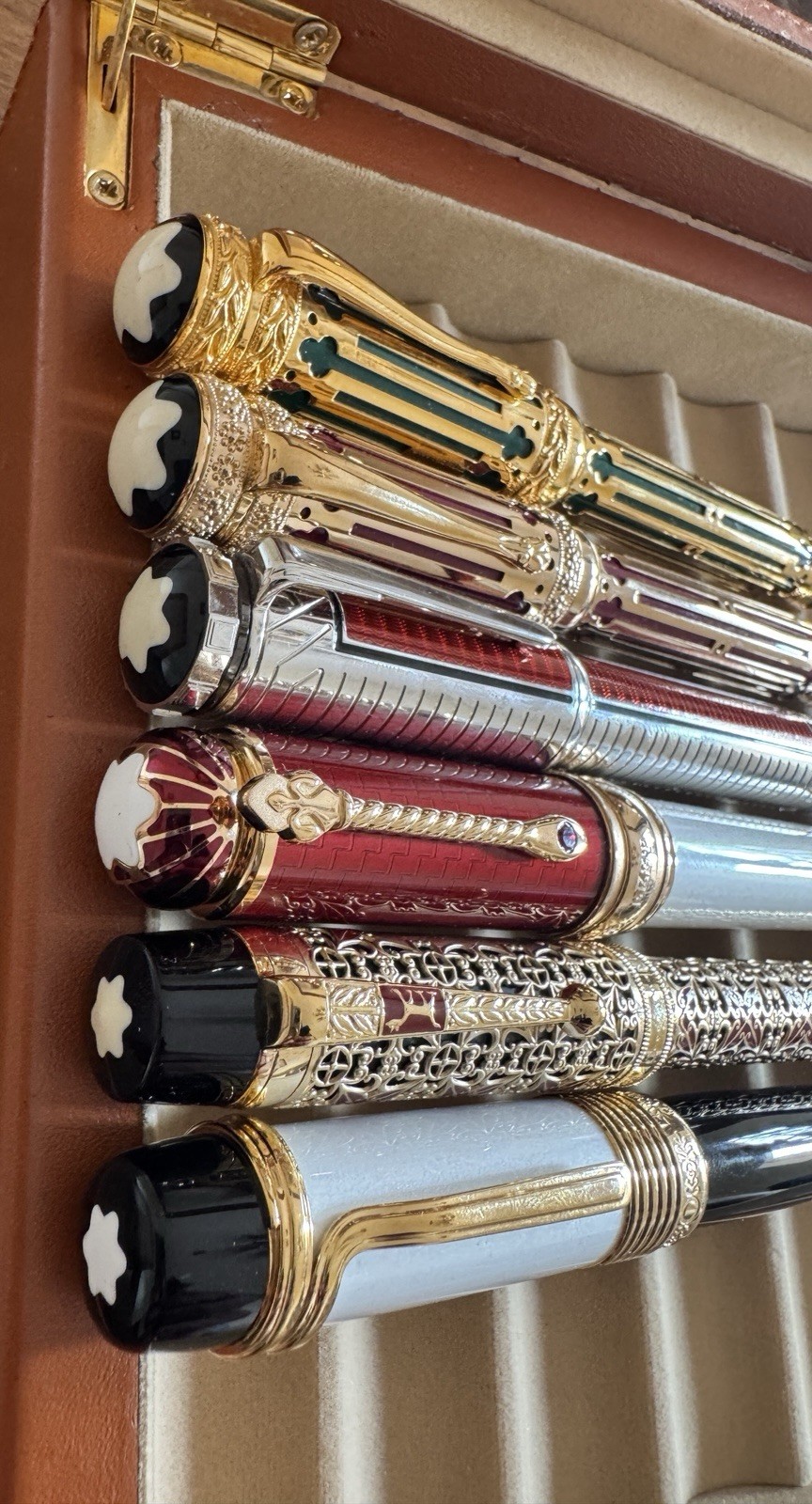 Montblanc Patron Of Art Limited Edition 6 Fountain Pens Set 18K Gold Nib - Image 11