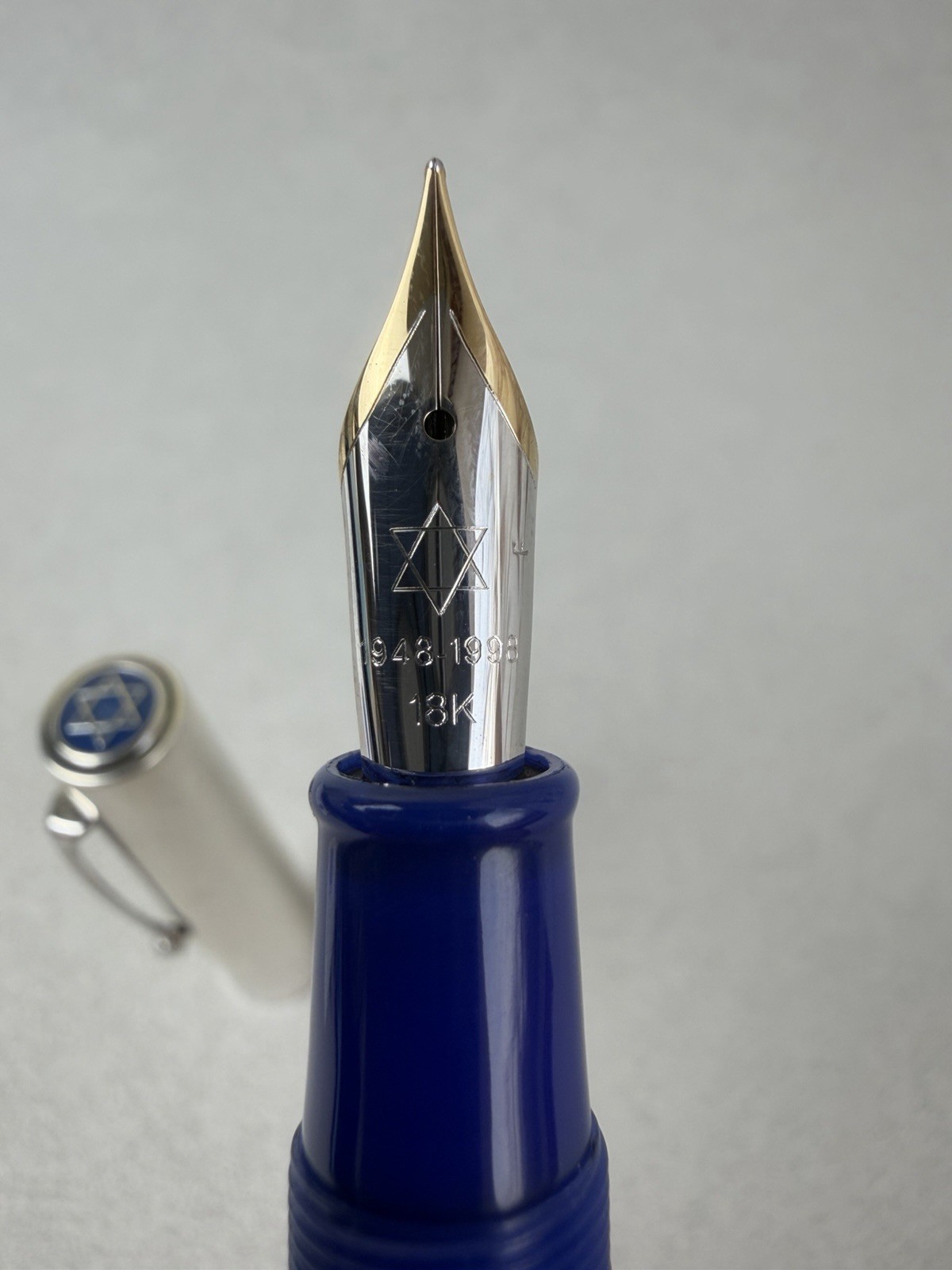 OMAS Israel Jubilee 50 Years 1948-1998 Solid Silver Fountain Pen 18K M Nib - Image 10