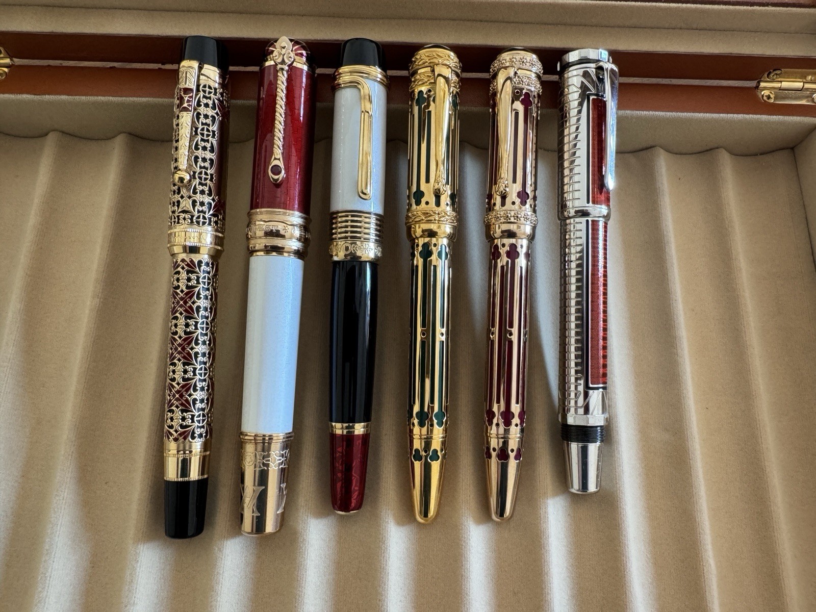 Montblanc Patron Of Art Limited Edition 6 Fountain Pens Set 18K Gold Nib - Image 2