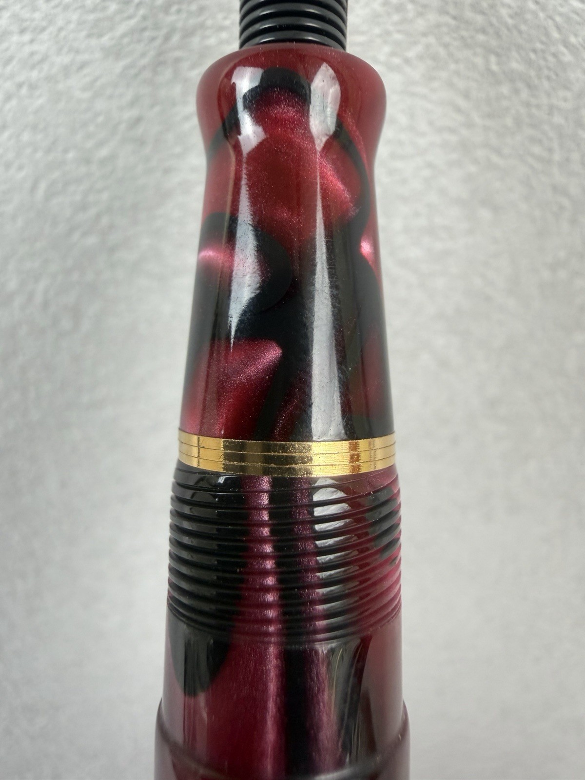 Visconti Kaleido Limited Edition 01/50 Burgundy Celluloid Fountain Pen 18K Nib - Image 7