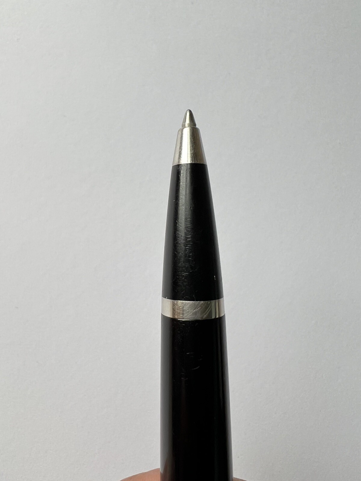 Cartier Twist Type Authentic Ballpoint Pen Black Resin and Silver - Image 11