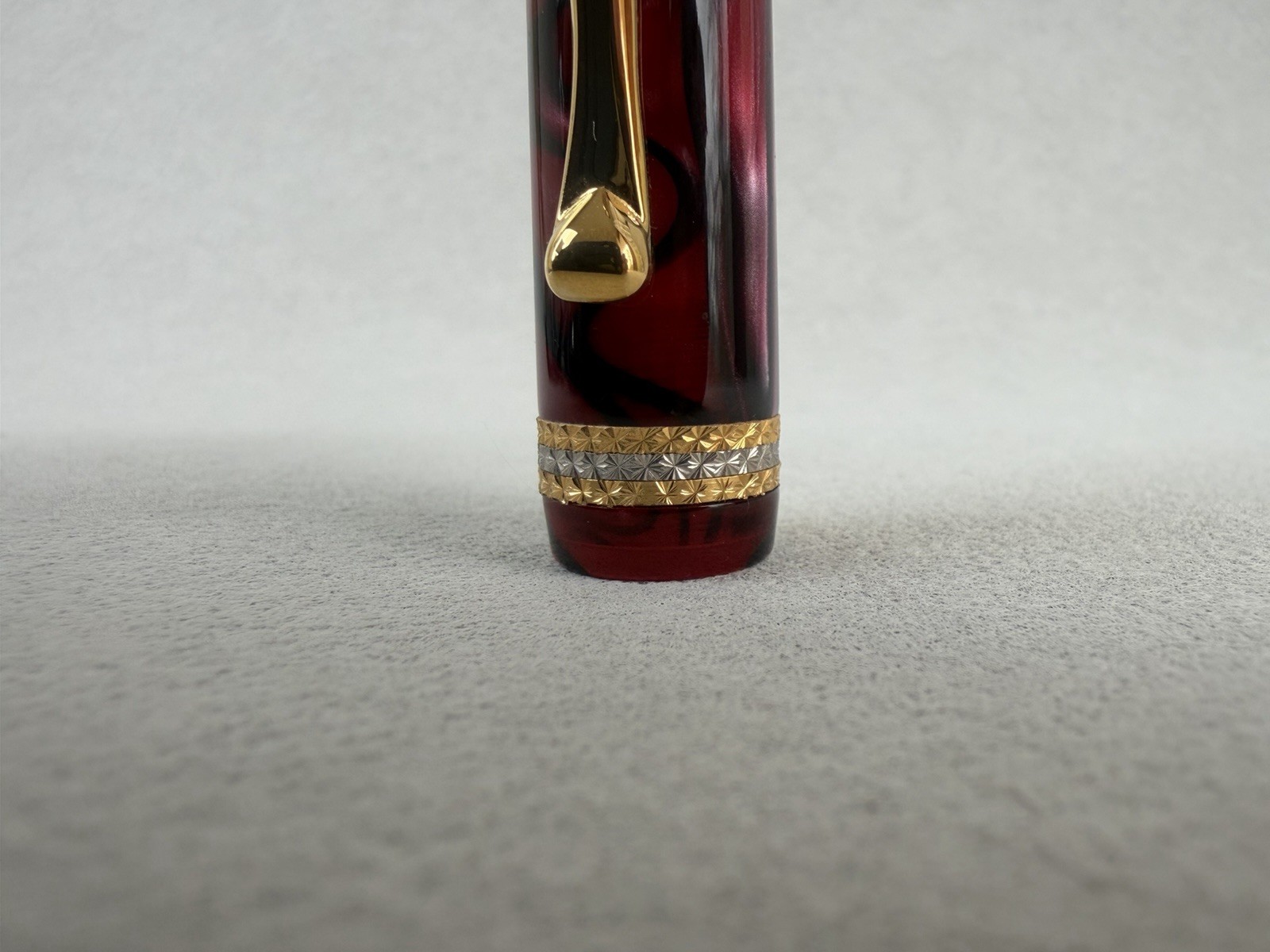 Visconti Kaleido Limited Edition 01/50 Burgundy Celluloid Fountain Pen 18K Nib - Image 12