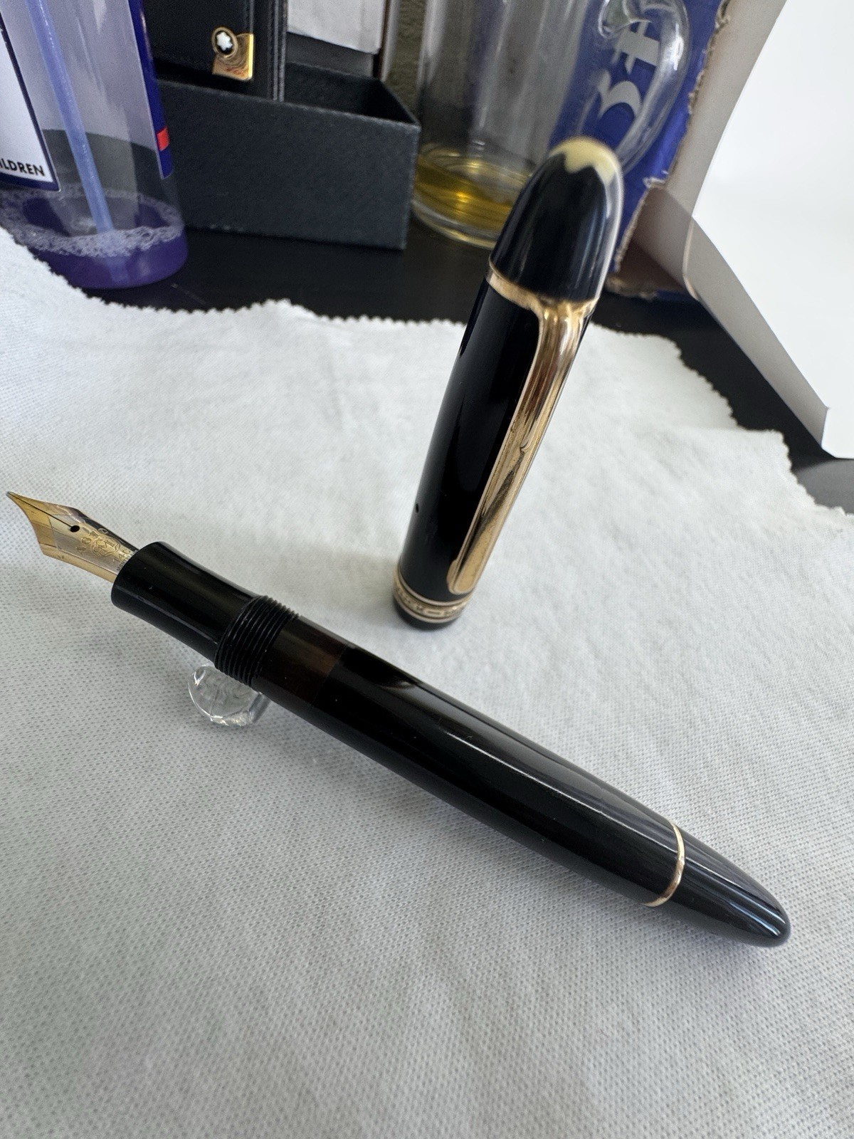 Montblanc Masterpiece 144 Celluloid 1950s Fountain Pen 14C Gold F Nib - Image 4