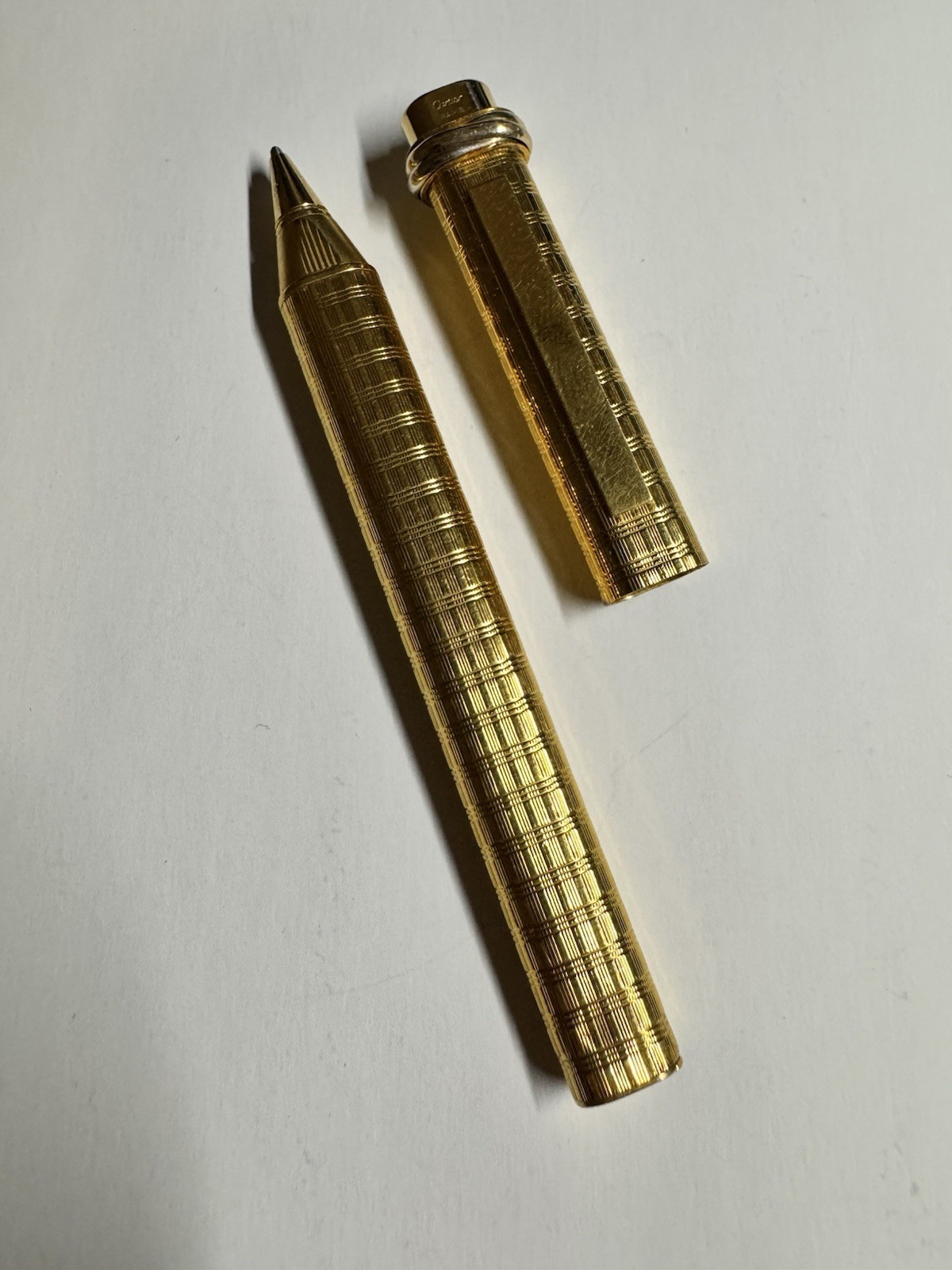 Louis Cartier Platinum and Gold Plated Ballpoint Pen Excellent Condition