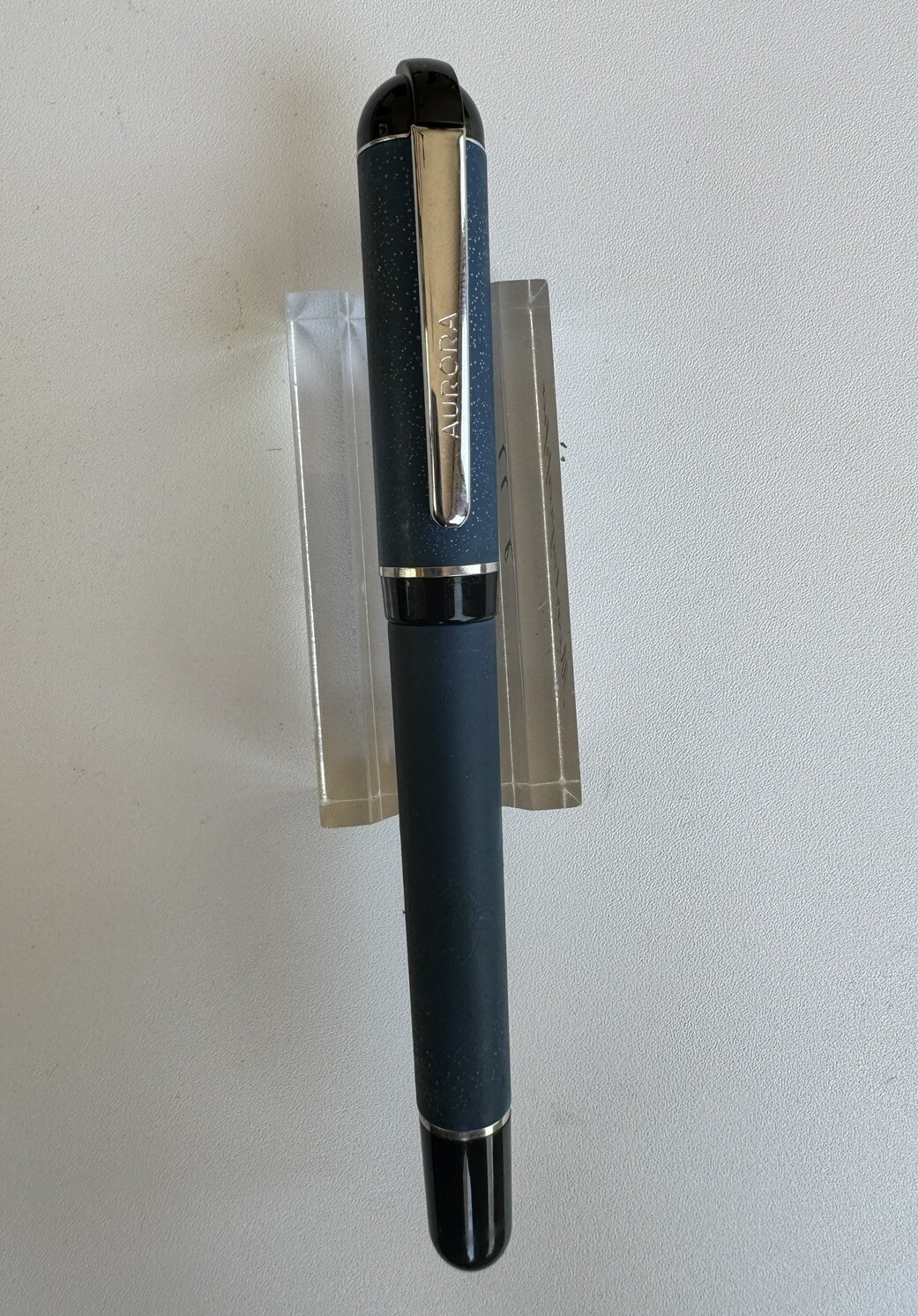 Aurora Idea Blue With Glitters Vintage Fountain Pen Steel M Nib