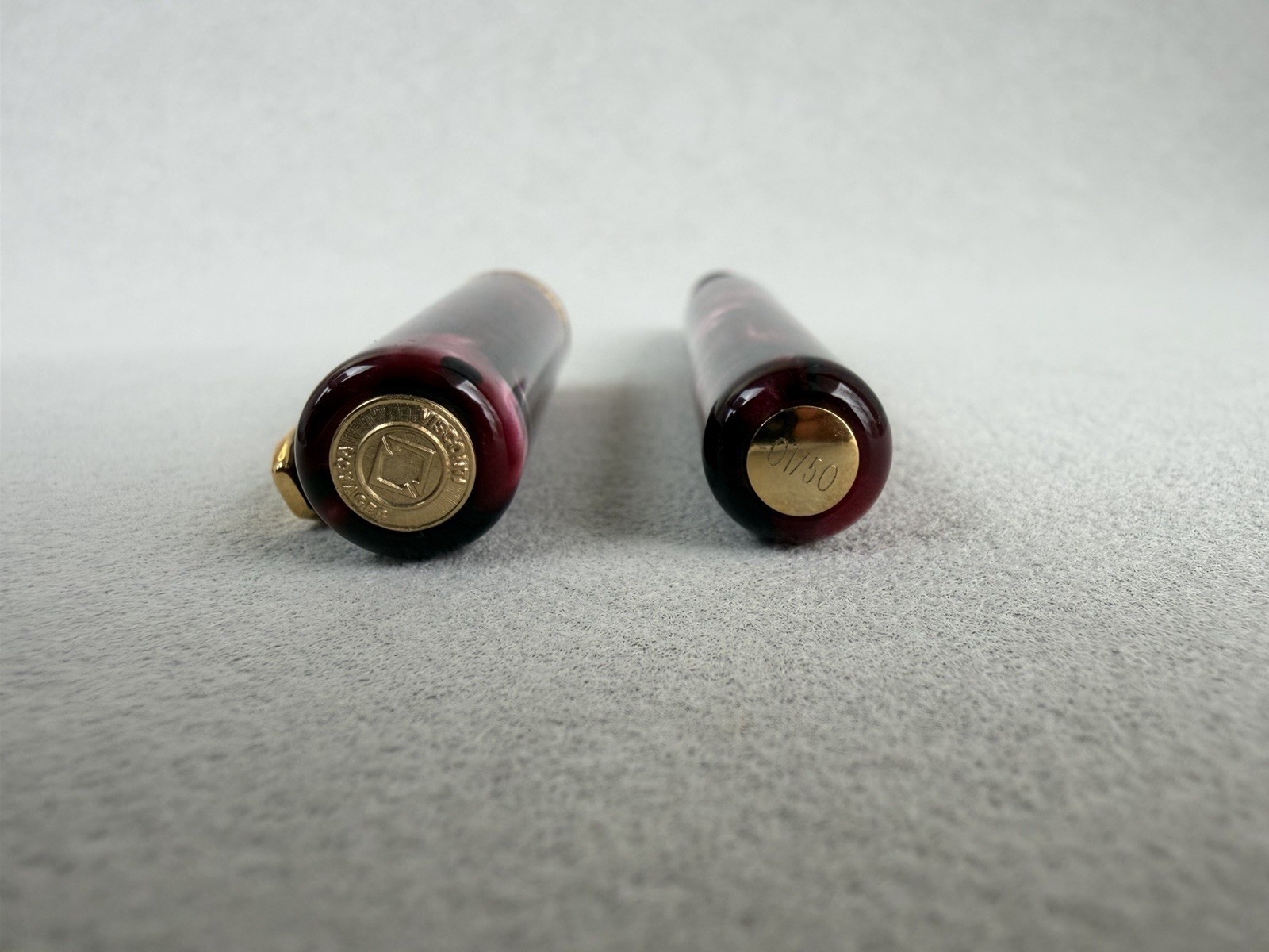 Visconti Kaleido Limited Edition 01/50 Burgundy Celluloid Fountain Pen 18K Nib - Image 8