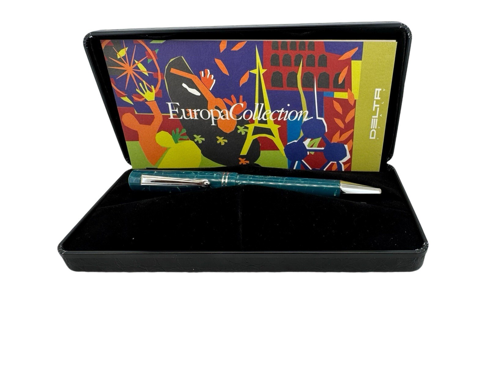 Delta Europa Collection Ballpoint Pen Green and White Body