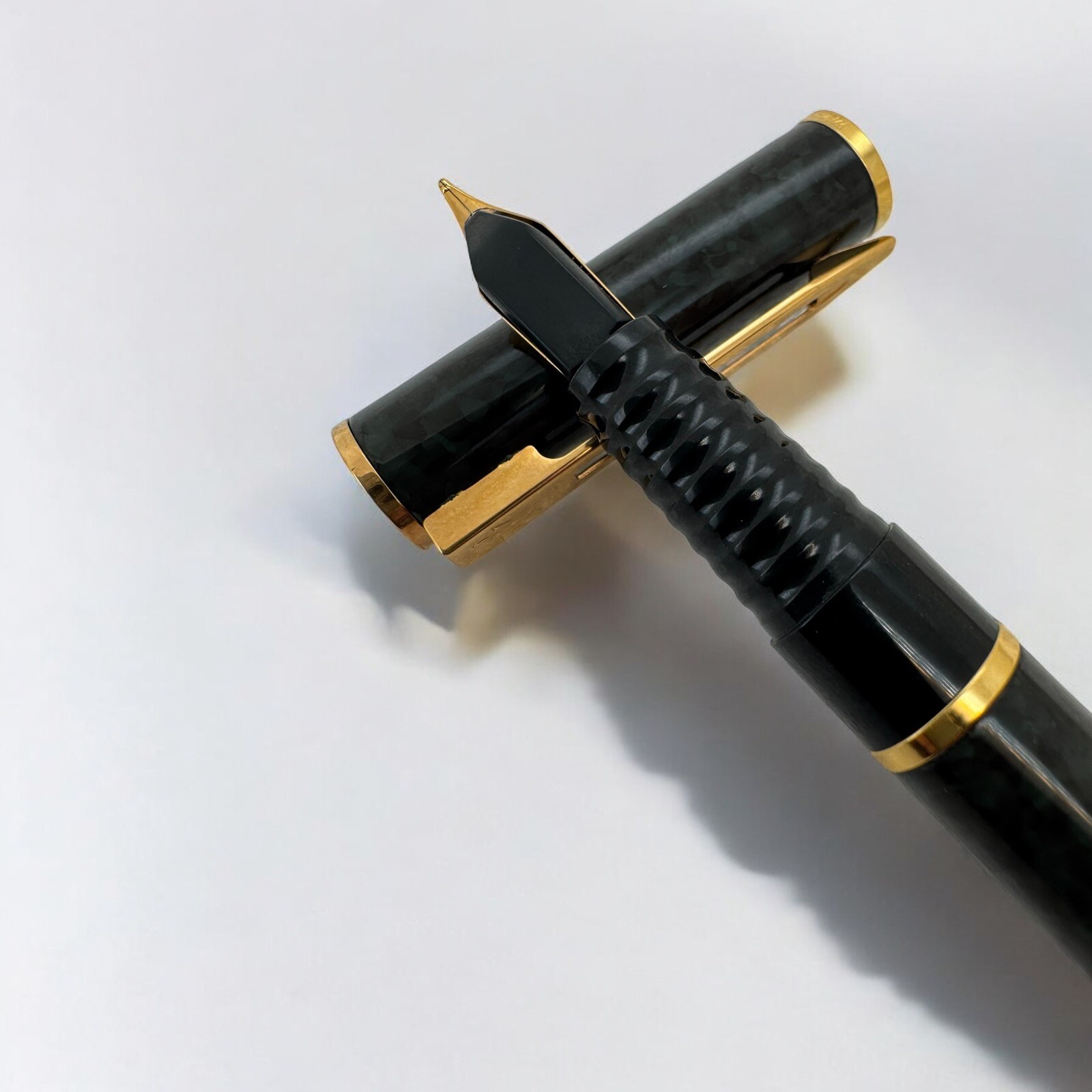 4 Waterman Fountain Pens Set Metal Lined Gold Trim M and F Nibs France NEW - Image 5