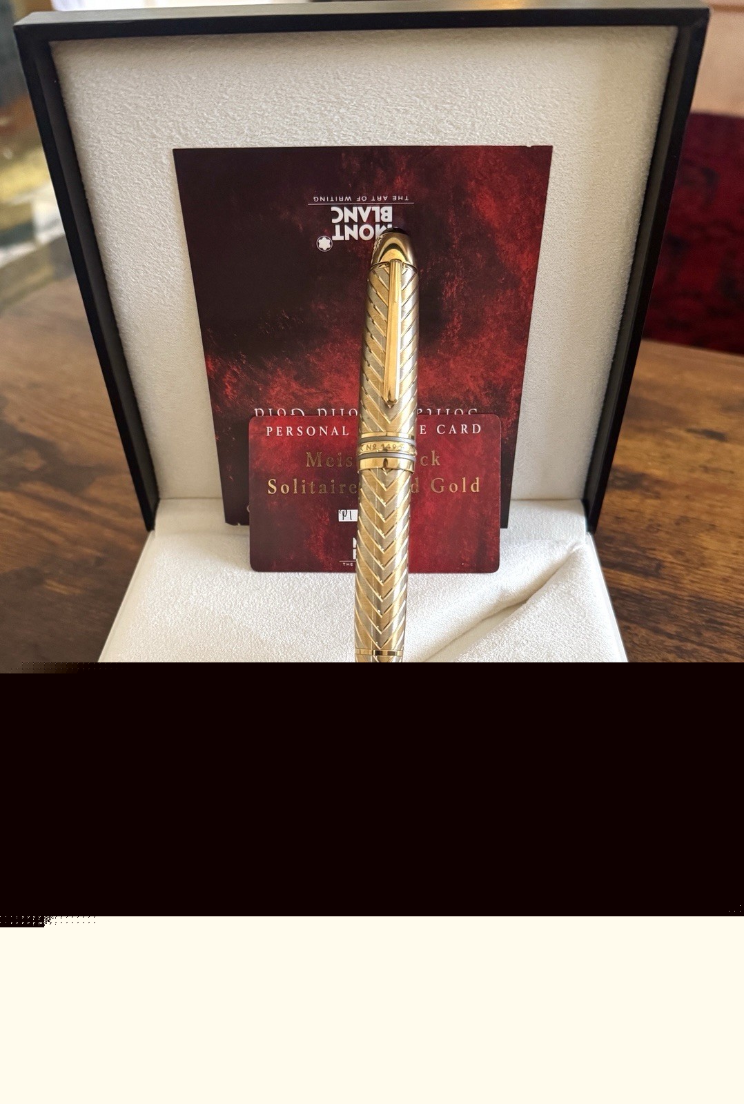 Montblanc Meisterstuck 149 Solitaire Chevron 18K Solid Gold Fountain Pen