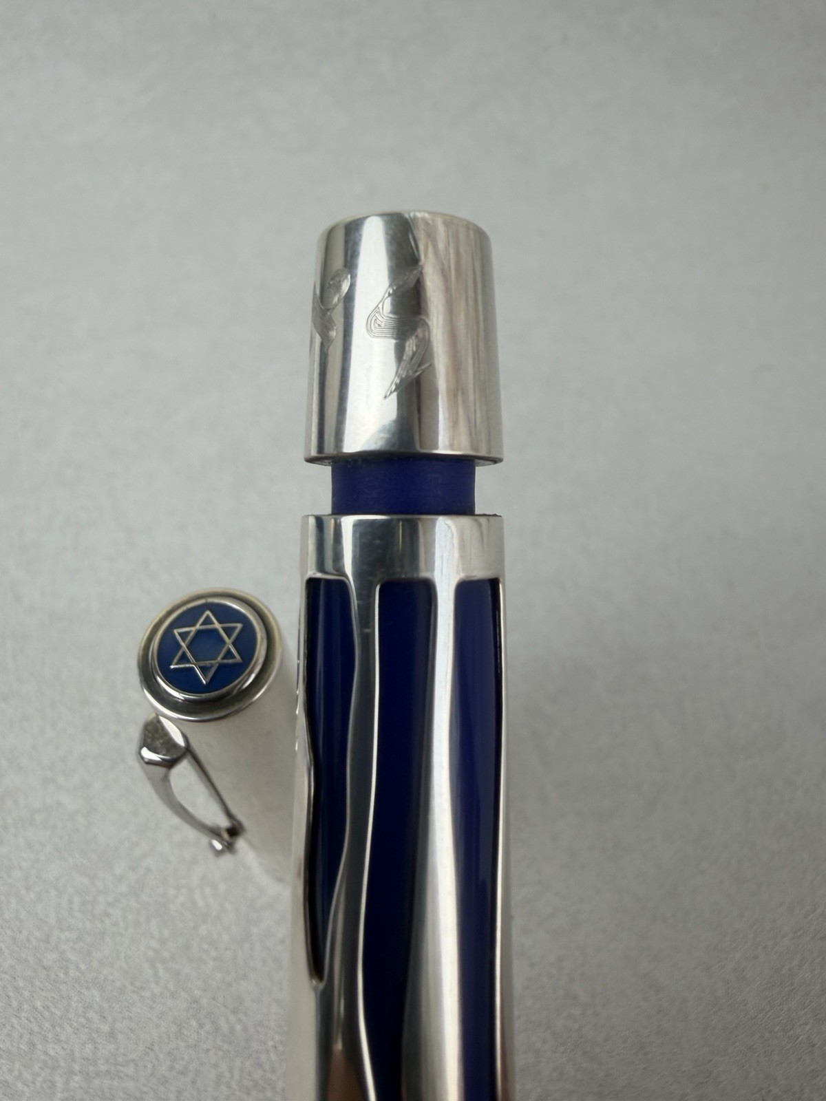 OMAS Israel Jubilee 50 Years 1948-1998 Solid Silver Fountain Pen 18K M Nib - Image 13