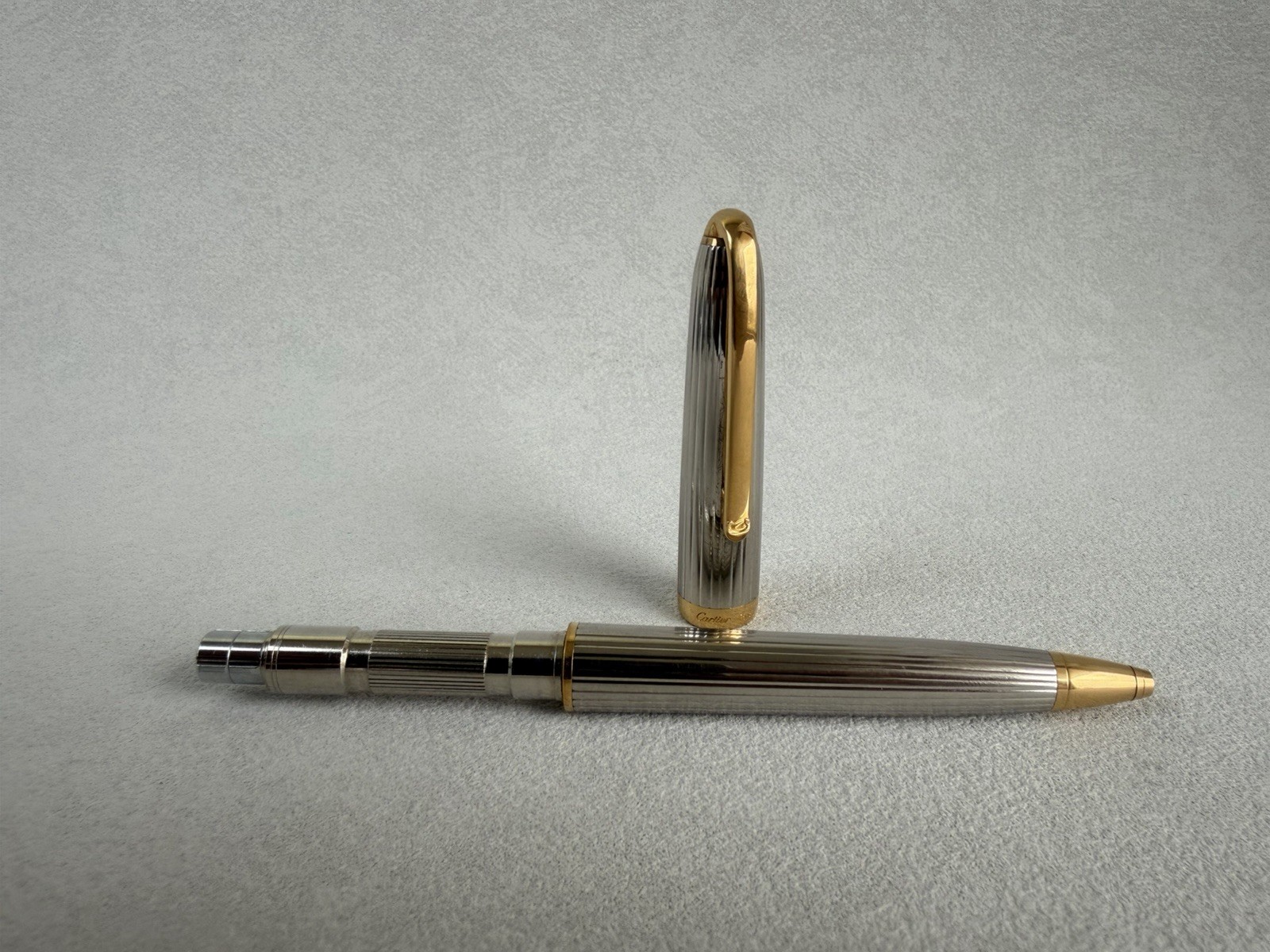 Louis Cartier Platinum and Gold Plated Ballpoint Pen Excellent Condition - Image 15