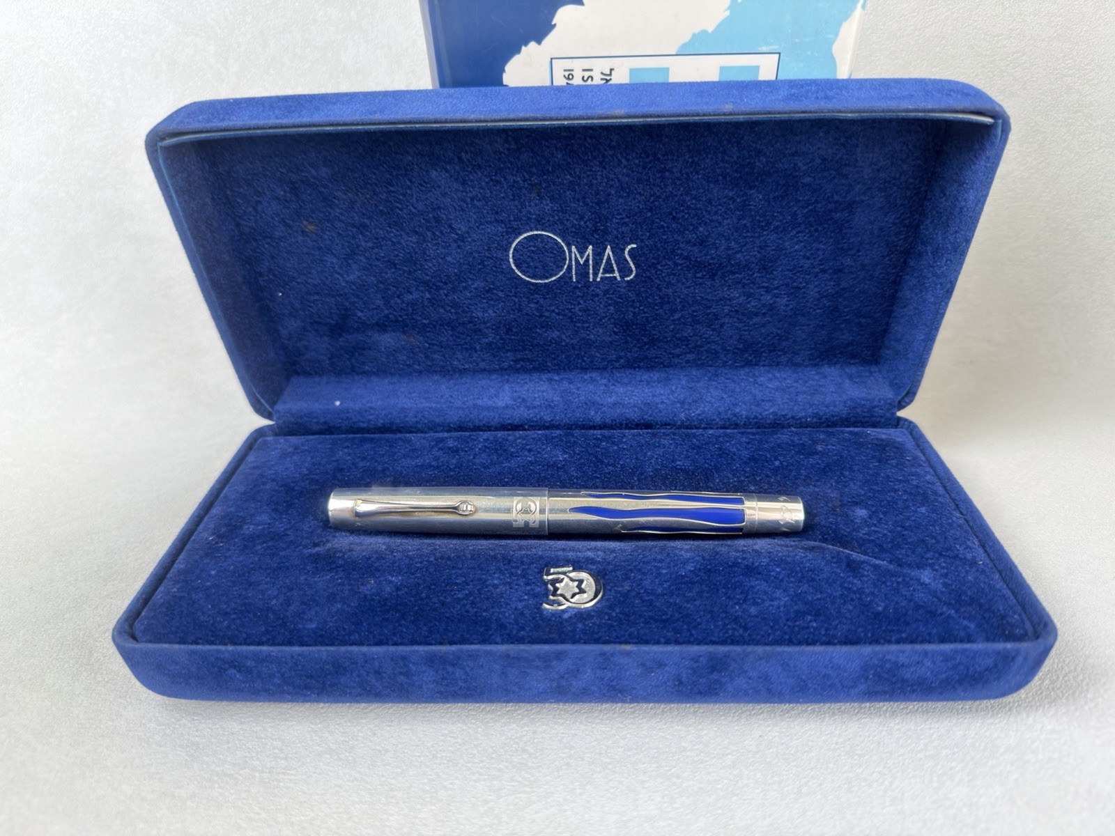 OMAS Israel Jubilee 50 Years 1948-1998 Solid Silver Fountain Pen 18K M Nib - Image 3