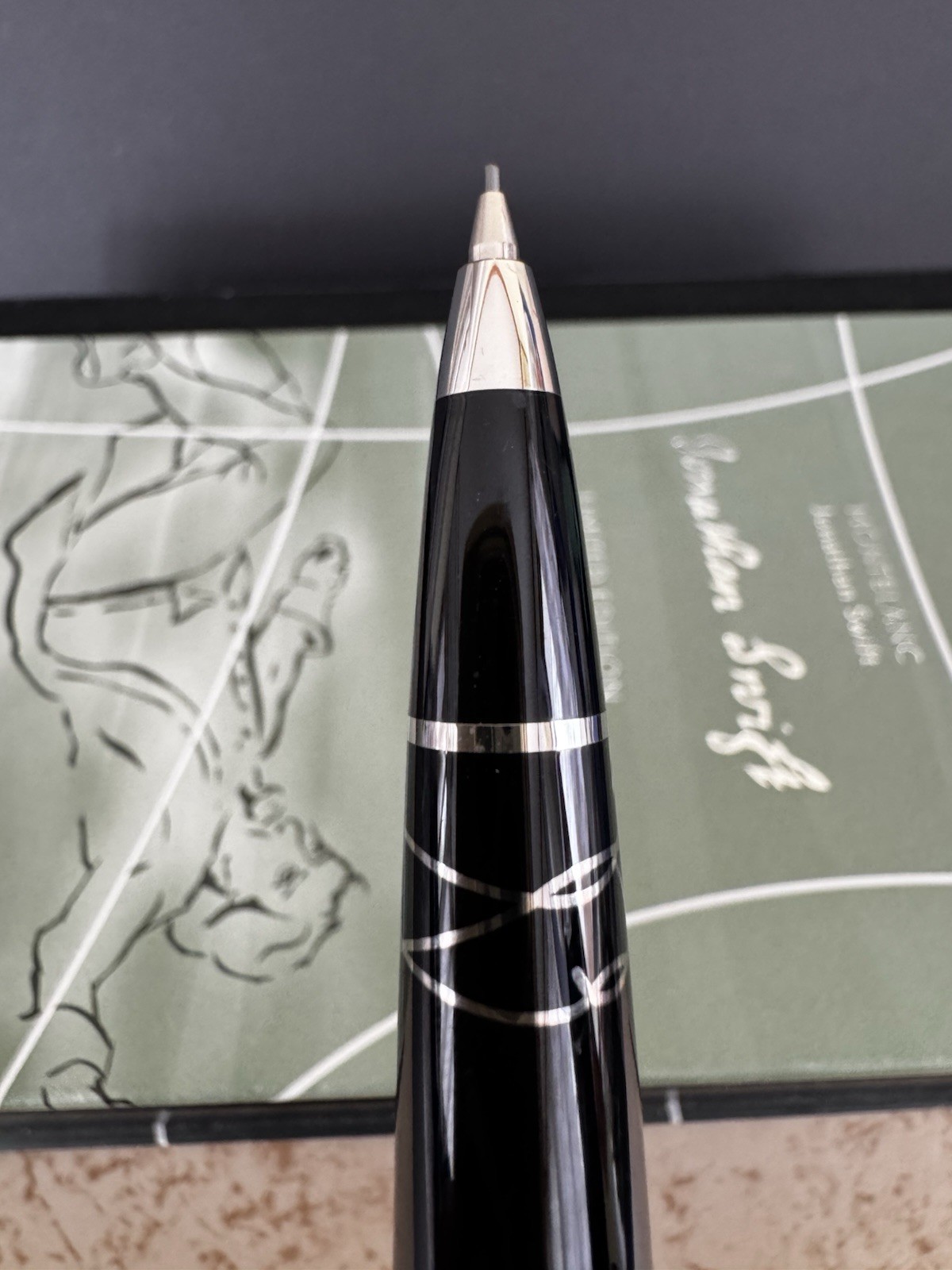 Montblanc Jonathan Swift Writers Edition 3-Pen Set RB Pencil FP 18K Nib - Image 6